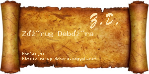 Zárug Debóra névjegykártya